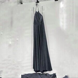 Fancy Schmancy blue halter maxi dress size 2